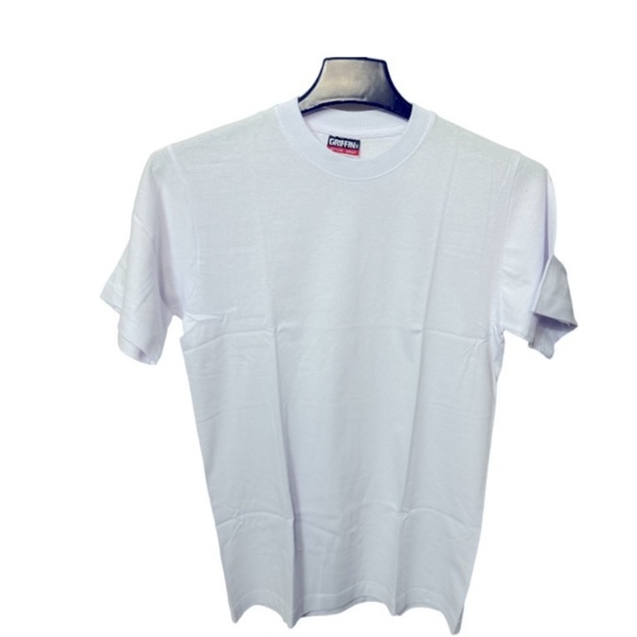Griffin Active Wear White Cotton T-Shirt short sleeve Pull On Size 2X NWT - Picture 9 of 9